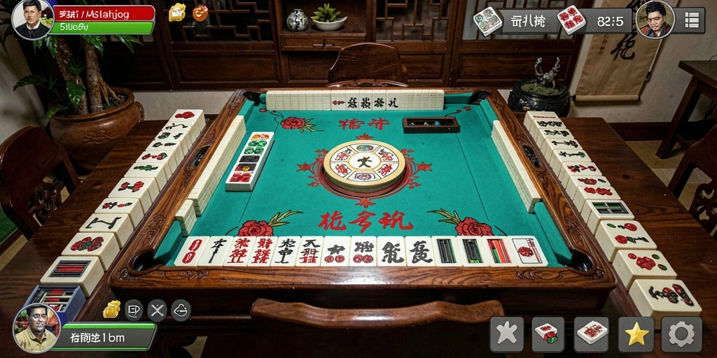 Tampilan gameplay 5RT dalam permainan Mahjong yang menantang.