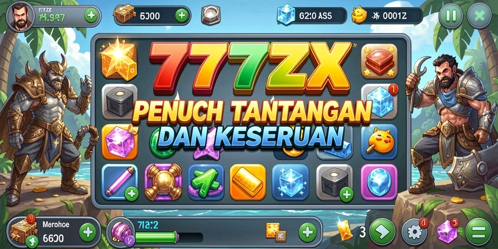 Tampilan gameplay Match-3 dengan grafis yang cerah dan menarik.