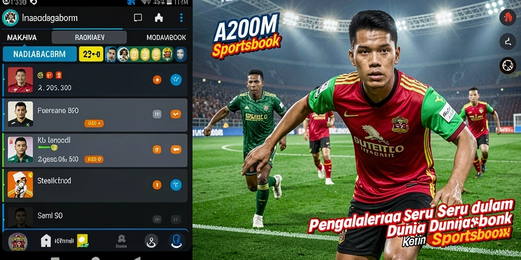 Tampilan gameplay menarik di A200M dengan taruhan langsung.