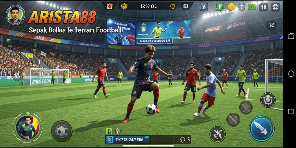 Tampilan gameplay menegangkan dalam ARISTA88 yang penuh aksi.