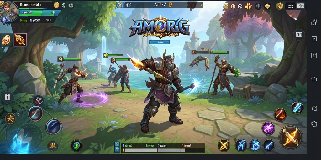 Tampilan gameplay menarik dari AT777 yang menawarkan pengalaman MMORPG yang seru.