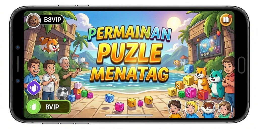 Tampilan gameplay puzzle yang seru dan penuh tantangan.