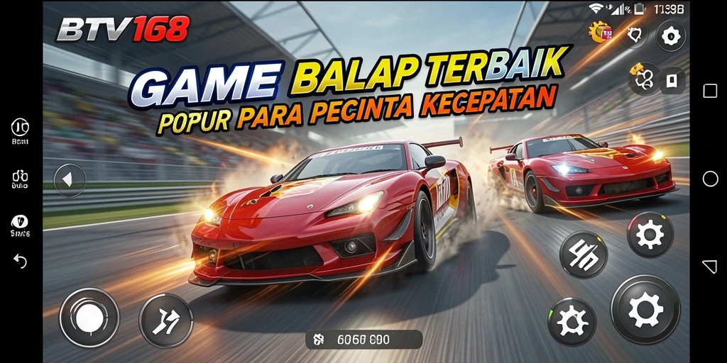 Gameplay balap menegangkan di BTV168 dengan mobil berbagai jenis dan lintasan seru.