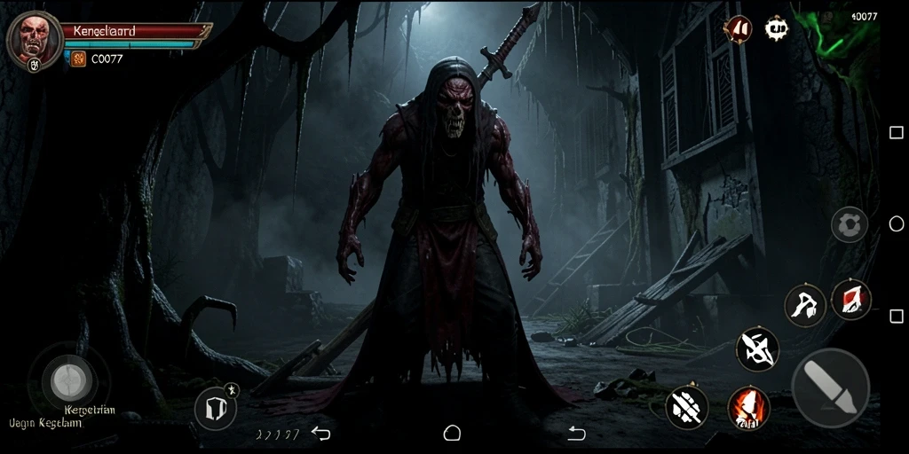 Tampilan gameplay C0077 yang menyeramkan dan penuh ketegangan.