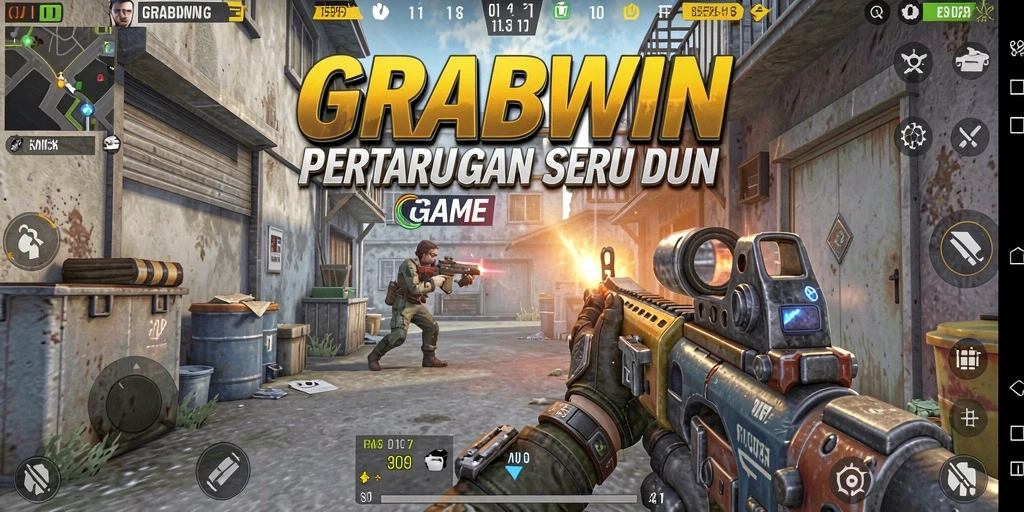 Screenshot utama menunjukkan aksi mendebarkan dalam gameplay FPS.