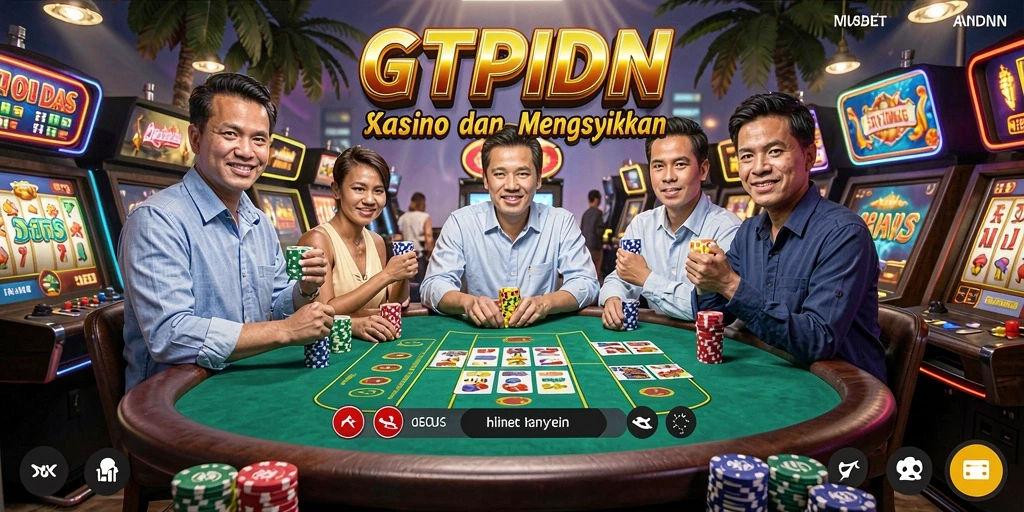 Screenshot gameplay GTPIDN menampilkan suasana kasino yang menegangkan dan menghibur.