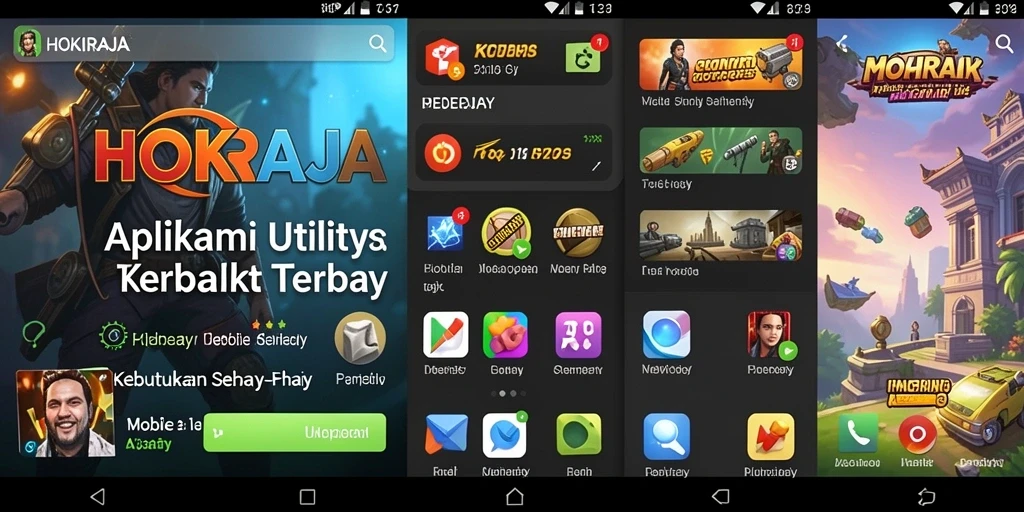 Screenshot HOKIRAJA menampilkan antarmuka aplikasi Utility yang ramah pengguna.
