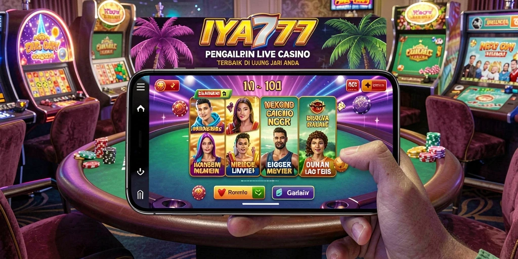 Tampilan menarik dari permainan Live Casino IYA777 yang mendebarkan.
