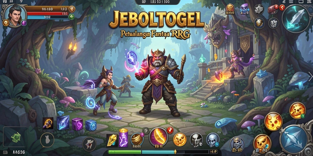 Screenshot gameplay menampilkan aksi seru dalam RPG JEBOLTOGEL.