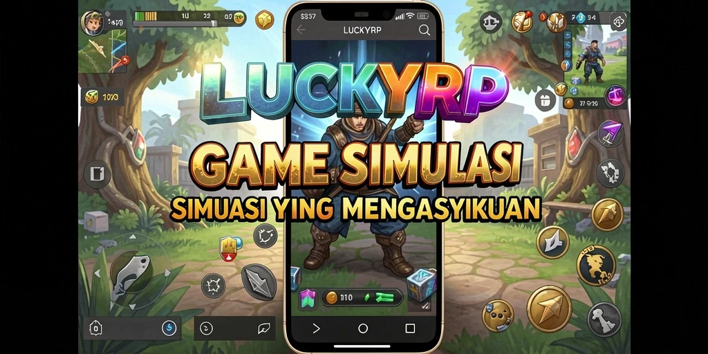 Screenshot gameplay LUCKYRP menunjukkan dunia simulasi yang mengesankan.