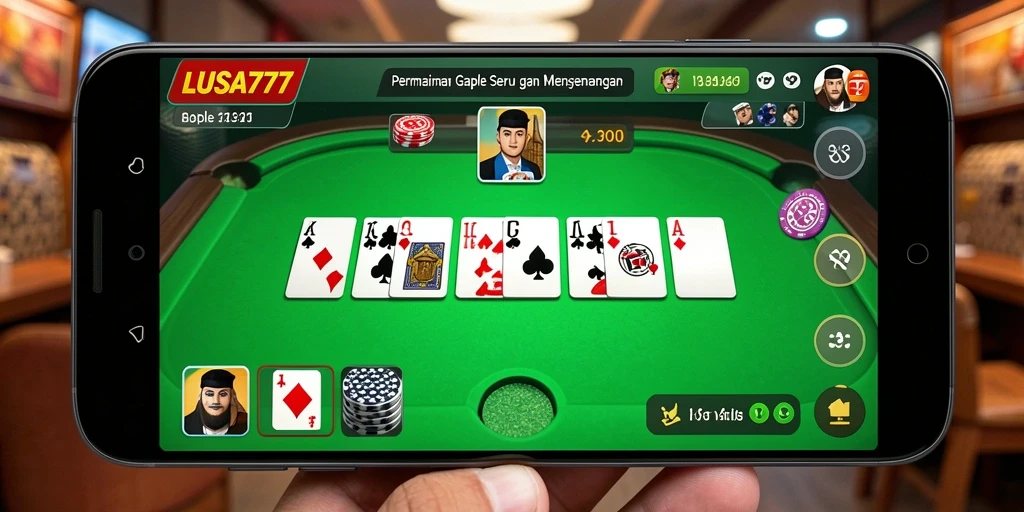 Screenshot LUSA777 menampilkan permainan Gaple yang seru dan interaktif.