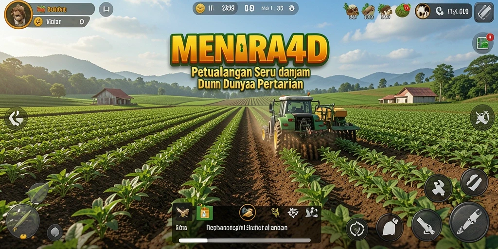 Tampilan gameplay MENARA4D saat bertani dengan grafis menawan.