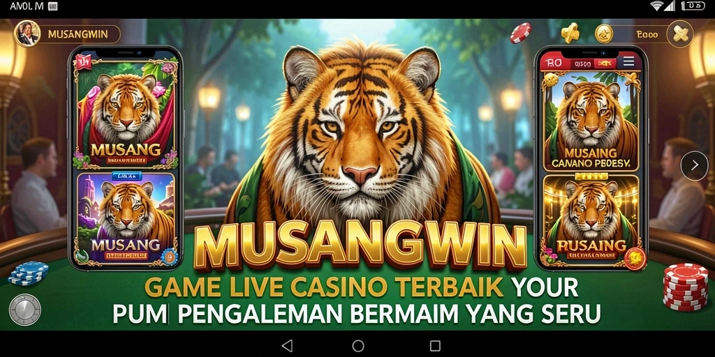Screenshot permainan Live Casino yang menampilkan dealer langsung dan pemain.