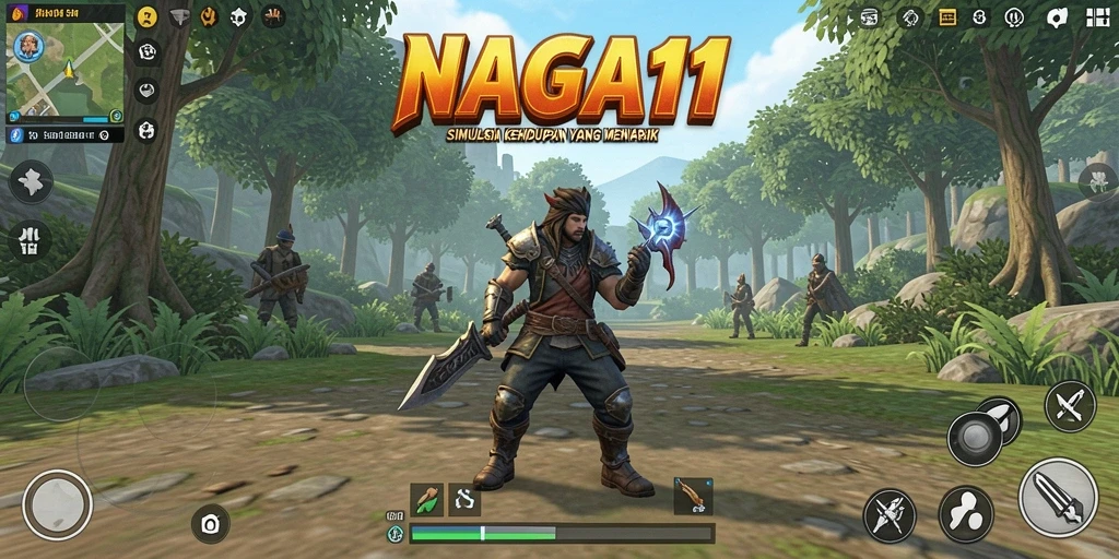 Screenshot NAGA11 menampilkan interaksi kehidupan sehari-hari di dunia virtual.