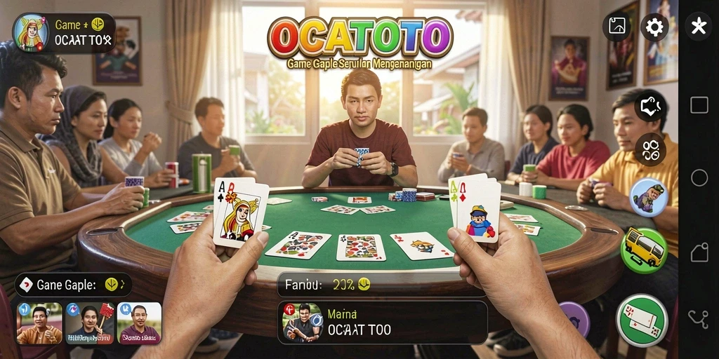 Gameplay seru Gaple di OCATOTO dengan tampilan menarik.