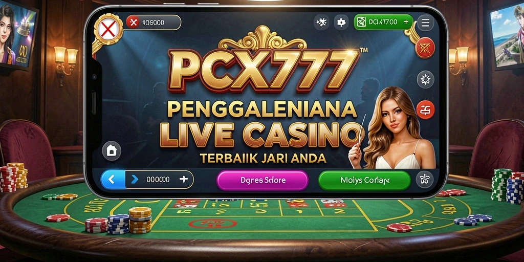 Tampilan gameplay Live Casino yang mendebarkan dari PCX777.