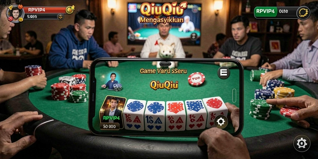 Tampilan gameplay QiuQiu yang seru dan menarik di RPVIP4.
