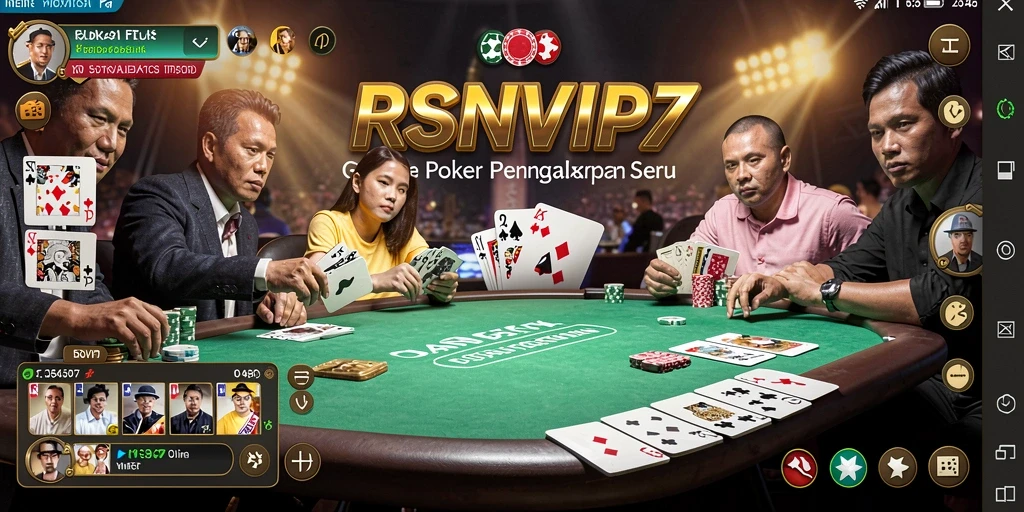 Screenshot gameplay <strong>RSNVIP7</strong> menunjukkan suasana Poker yang mendebarkan.