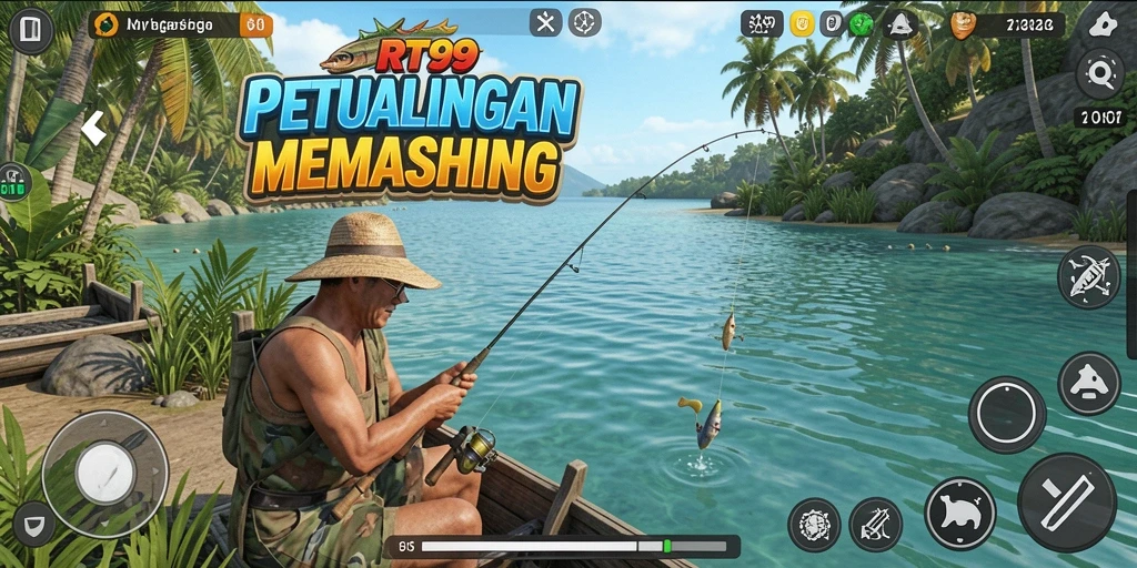 Gameplay RT99 yang memukau dengan suasana memancing yang realistis.