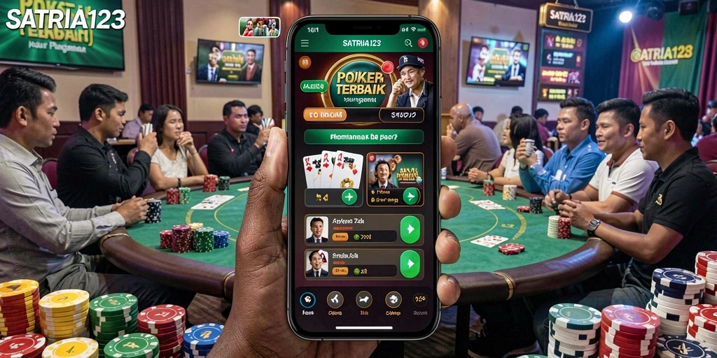 Tampilan menarik dari gameplay Poker di SATRIA123.