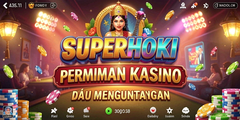 Gameplay mendebarkan di SUPERHOKI dengan suasana Kasino yang nyata.