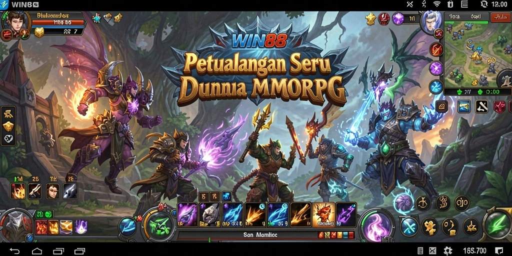 Screenshot gameplay WIN88 yang menampilkan aksi seru dalam dunia MMORPG.